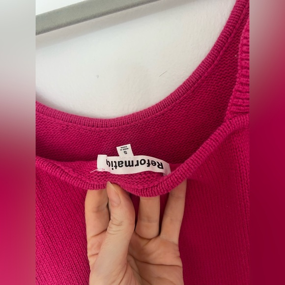 Reformation Hot Pink Knit Midi Dress - Picture 8 of 8